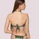 Luna γυναικείο μαγιό Fade strapless δετό με αποσπόμενες  cup  ιριδίζον πράσινο  Swimwear Summer Collection 94510