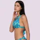 Luna Γυναικείο Μαγιό Blue Jay Top τριγωνάκι με ενίσχυση Μπλέ ασημένιες λεπτομέρειες summer collection 94631