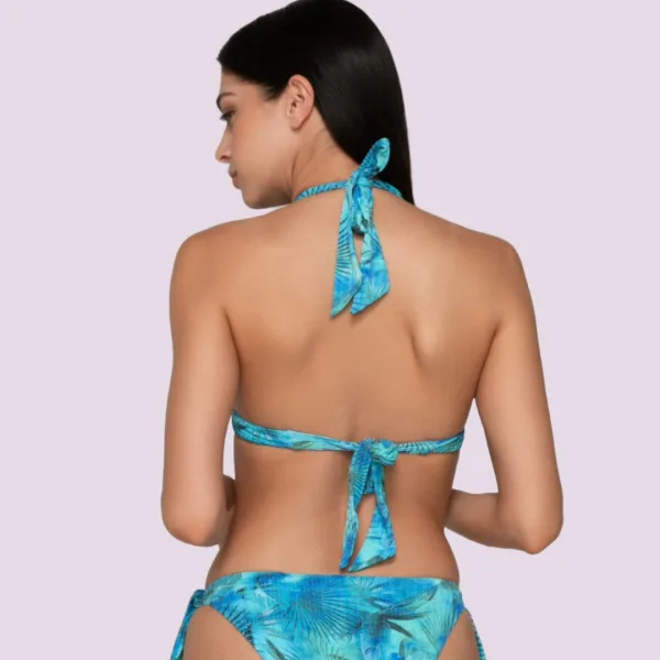 Luna Γυναικείο Μαγιό Blue Jay Top τριγωνάκι με ενίσχυση Μπλέ ασημένιες λεπτομέρειες summer collection 94631