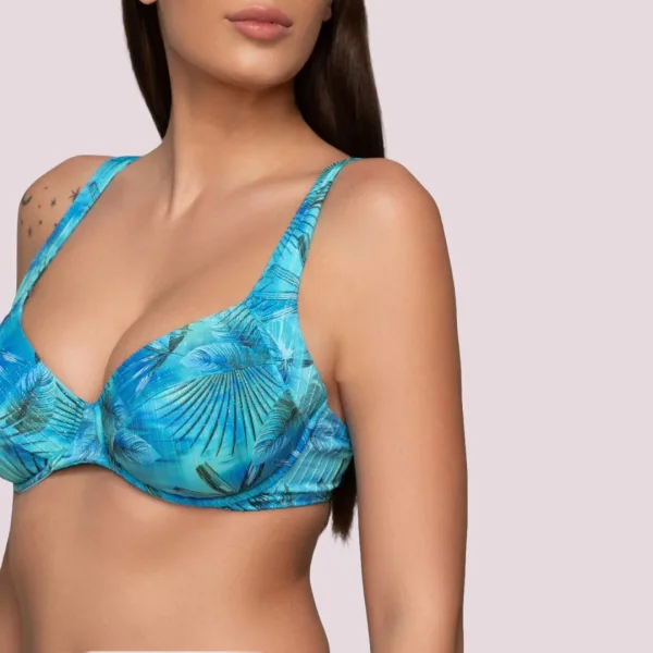 Luna Γυναικείο Μαγιό Blue Jay Top Minimizer για μεγάλο στήθος χωρίς ενίσχυση Μπλέ ασημένιες λεπτομέρειες summer collection 94633 Luna Γυναικείο Μαγιό Blue Jay Top Minimizer για μεγάλο στήθος χωρίς ενίσχυση Μπλέ ασημένιες λεπτομέρειες summer collection 94633