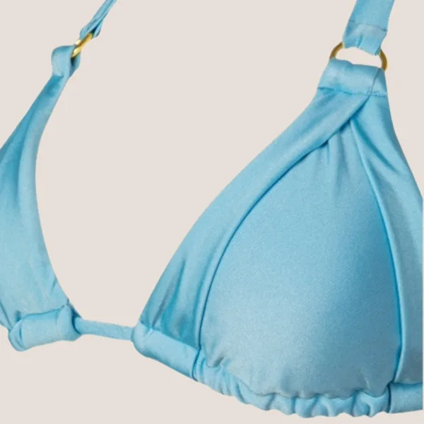 Nikama Γυναικείο γαλάζιο Bikini Top Τριγωνάκι με Αφαιρούμενη επένδυση SWS14D.LIGHT BLUE