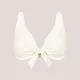 Triumph Γυναικείο μαγιό τοπ σουτιέν με βαθύ ντεκολτέ με ρυθμιζόμενες τιράντες λευκό ανάγλυφο Summer Dune W 10226529 3799/1K