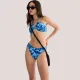 Triumph Γυναικείο Top bandeau μαγιό με tie-dye τυπωμα σε αποχρωσεις του μπλέ & ιδιαίτερο δεσιμο  10226540.0032/32