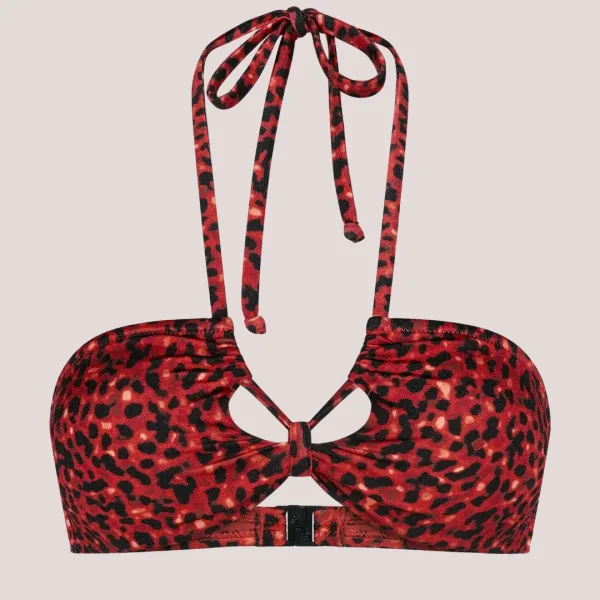 Triumph Γυναικείο Top bandeau μαγιό με animal print τύπωμα σε αποχρωσεις του έντονου πορτοκαλί & φυσικά ιδιαίτερο δεσιμο  10226540.0033/33