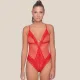 Milena by Paris Γυναικείο Body String Sexy διάφανο δικτυωτό Κορμάκι κόκκινο 002477 Red Milena by Paris Γυναικείο Body String Sexy διάφανο δικτυωτό Κορμάκι κόκκινο 002477 Red
