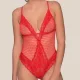 Milena by Paris Γυναικείο Body String Sexy διάφανο δικτυωτό Κορμάκι κόκκινο 002477 Red Milena by Paris Γυναικείο Body String Sexy διάφανο δικτυωτό Κορμάκι κόκκινο 002477 Red