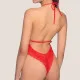 Milena by Paris Γυναικείο Sexy Κορμάκι Κόκκινο με Γυαλιστερή Δαντέλα και Ανοιχτό Κάτω 002484 Milena by Paris Γυναικείο Sexy Κορμάκι Κόκκινο με Γυαλιστερή Δαντέλα και Ανοιχτό Κάτω 002484