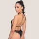 Milena by Paris Γυναικείο Sexy Κορμάκι Μαύρο με Γυαλιστερή Δαντέλα και Ανοιχτό Κάτω 002484 Milena by Paris Γυναικείο Sexy Κορμάκι Μαύρο με Γυαλιστερή Δαντέλα και Ανοιχτό Κάτω 002484