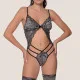 Milena by Paris Γυναικείο Sexy Κορμάκι Στρίνγκ Μαύρο με Γυαλιστερή Δαντέλα 002505 Milena by Paris Γυναικείο Sexy Κορμάκι Στρίνγκ Μαύρο με Γυαλιστερή Δαντέλα 002505