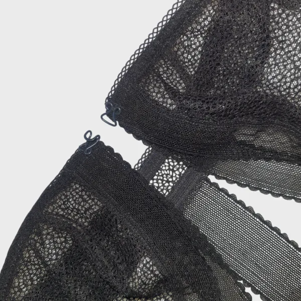Lou Γυναικείο Μαύρο Bralette με Κούμπωμα Μπροστά με Δαντέλα 51296 Lou Γυναικείο Μαύρο Bralette με Κούμπωμα Μπροστά με Δαντέλα 51296