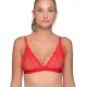 Milena by Paris Γυναικείο sexy Bralette Lace Σουτιέν Κόκκινο με δαντέλα και χρυσές λεπτομέρειες !!  010186