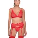 Milena by Paris Γυναικείο sexy Bralette Lace Σουτιέν Κόκκινο με δαντέλα και χρυσές λεπτομέρειες !!  010186