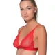 Milena by Paris Γυναικείο sexy Bralette Lace Σουτιέν Κόκκινο με δαντέλα και χρυσές λεπτομέρειες !!  010186