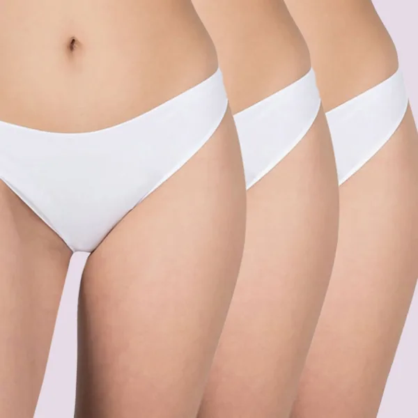 Berrak Γυναικείο Σλιπ Λευκό Invissible laser cut string 11691 white