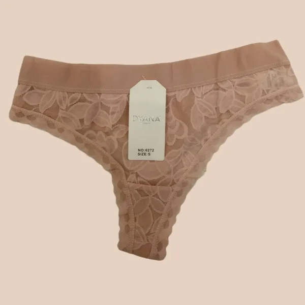 Dyana Intimates Γυναικείο Sexy String εαώρουχο με φανταστική δαντέλα 6272 Σκούρο Ροζ Dark Pink 