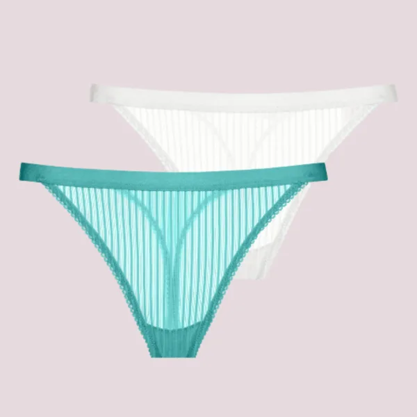 Dorina Γυναικεία εσώρουχα String Λευκό Βεραμαν 1+1 Δώρο Collection FXST0047LA077-2X0431