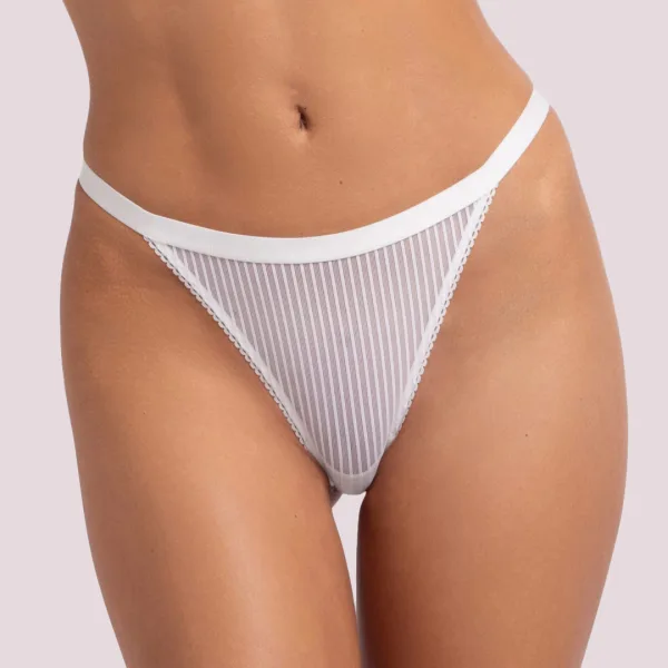 Dorina Γυναικεία εσώρουχα String  λευκό -σομόν 1+1 Δώρο Collection FXST0047LA077-2X0465