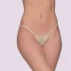 Milena Γυναικείο σεξυ εσώρουχο G-String Micro  Στρίνγκ σατέν μπέζ χρυσό 006861