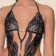Milena by Paris Γυναικείο Sexy Κορμάκι String Μαύρο Τιγρέ 002496 Animal print Milena by Paris Γυναικείο Sexy Κορμάκι String Μαύρο Τιγρέ 002496 Animal print