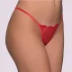 Milena G-String Lace γυναικείο Στρίνγκ Δαντέλα με λουλούδια ανάγλυφα Κόκκινο 006951