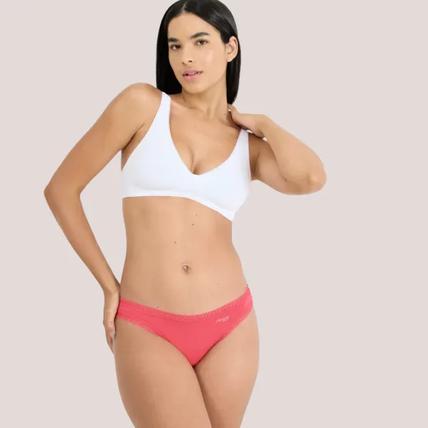 Sloggi Γυναικεία Βαμβακερά εσώρουχα Σλιπ String 3τεμ Οικονομική Συσκευασία Go Crush 10219704.MOO5/R5