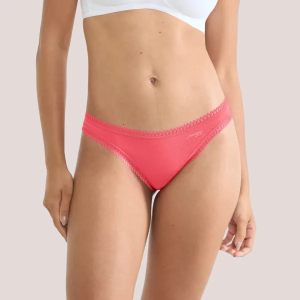 Sloggi Γυναικεία Βαμβακερά εσώρουχα Σλιπ String 3τεμ Οικονομική Συσκευασία Go Crush 10219704.MOO5/R5