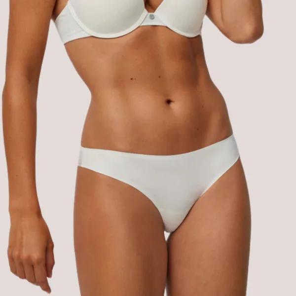 Ysabel Mora γυναικείο λευκό εσώρουχο Invissible tanga Thong με δαντέλα στο πισω μέρος λευκό 19673 CAVA 