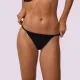 Ysabel Mora Γυναικείο Μαύρο βαμβακερό cotton Thong με λεπτό κορδόνι στα πλαϊνά Στρίνγκ 19643