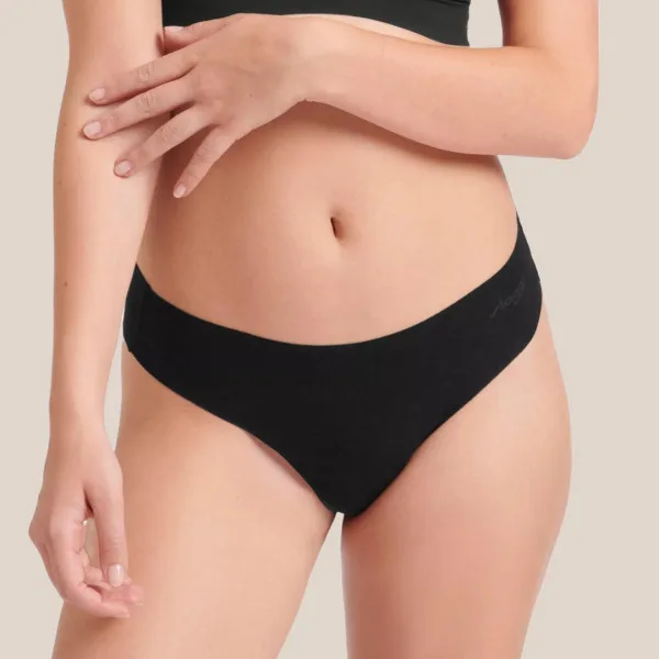 Sloggi Γυναικεία String Χωρίς Ραφές Σετ 2τεμ Μαύρο 10214693.0004 Ζero Modal Invisible