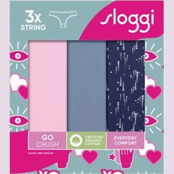 Sloggi Γυναικεία Βαμβακερά εσώρουχα Σλιπ String  3τεμ Οικονομική Συσκευασία Go Crush 10219704 V004 Sloggi Γυναικεία Βαμβακερά εσώρουχα Σλιπ String  3τεμ Οικονομική Συσκευασία Go Crush 10219704 V004