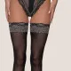 Milena by Paris Stockings Sexy Μαύρες Κάλτσες με Δαντέλα Χρυσοκλωστή 005425 Milena by Paris Stockings Sexy Μαύρες Κάλτσες με Δαντέλα Χρυσοκλωστή 005425