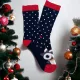 Bali Socks Γυναικείες Χριστουγεννιάτικες Thermal-Ισοθερμικές Κάλτσες με Κουκουβάγια Μπλέ Νο 36-40