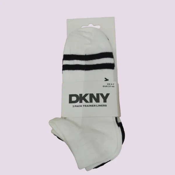 DKNY Γυναικείες Βαμβακερές χαμηλές Κάλτσες Σετ 3τεμ Λευκές με ρίγα στο πάτημα S4-0427 Νο 37-40 DKNY Γυναικείες Βαμβακερές χαμηλές Κάλτσες Σετ 3τεμ Λευκές με ρίγα στο πάτημα S4-0427 Νο 37-40