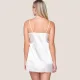 Luna Prestige Chemise Γυναικείο Σατέν Sexy Νυχτικό Πολυτελείας Ιβουάρ λεπτομέρειες δαντέλας στο πλάι 82000