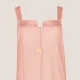 Pink Label Γυναικείο βαμβακερό καλοκαιρινό Νυχτικό με Τιραντάκι & κουμπιά Πορτοκαλί Orange S742