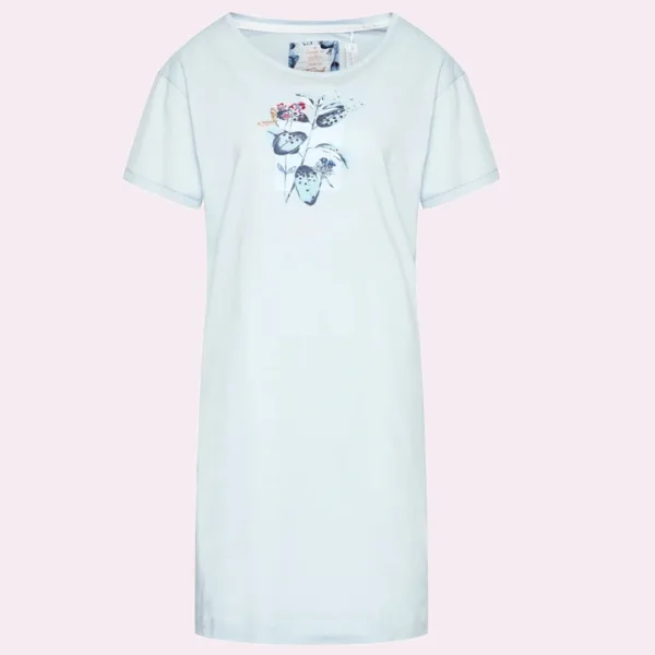 Triumph Nightdresses NDK 10 X Νυχτικό Κοντομάνικο απο Οργανικό Βαμβάκι Μπλέ 10207555-M007 Triumph Nightdresses NDK 10 X Νυχτικό Κοντομάνικο απο Οργανικό Βαμβάκι Μπλέ 10207555-M007