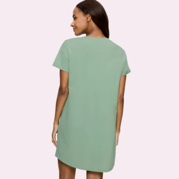 Triumph Nightdresses NDK X O1 γυναικείο κοντομάνικο νυχτικό απο 100% οργανικό βαμβάκι Πράσινο ανοιχτό 10222566-7685 Triumph Nightdresses NDK X O1 γυναικείο κοντομάνικο νυχτικό απο 100% οργανικό βαμβάκι Πράσινο ανοιχτό 10222566-7685