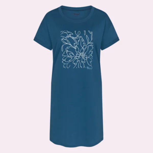 Triumph Nightdresses NDK X O1 γυναικείο κοντομάνικο νυχτικό απο 100% οργανικό βαμβάκι Μπλέ Ρουά 10222566-OOCG Triumph Nightdresses NDK X O1 γυναικείο κοντομάνικο νυχτικό απο 100% οργανικό βαμβάκι Μπλέ Ρουά 10222566-OOCG
