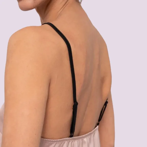 Muydemi Γυναικείο σατεν νυχτικό 210052 bronze χρώμα & ρυθμιζόμενες τιράντες 