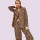 Aruelle Γυναικείο σετ πιτζάμας animal print 100% viscose πουκαμίσα με κουμπιά & παντελόνι με τσέπες Susan Dream with us 39.01.23.652