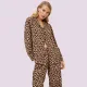 Aruelle Γυναικείο σετ πιτζάμας animal print 100% viscose πουκαμίσα με κουμπιά & παντελόνι με τσέπες Susan Dream with us 39.01.23.652
