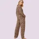 Aruelle Γυναικείο σετ πιτζάμας animal print 100% viscose πουκαμίσα με κουμπιά & παντελόνι με τσέπες Susan Dream with us 39.01.23.652
