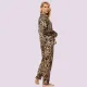 Aruelle Γυναικείο σετ πιτζάμας animal print 100% viscose πουκαμίσα με κουμπιά & παντελόνι με τσέπες Shani Dream with us 