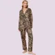 Aruelle Γυναικείο σετ πιτζάμας animal print 100% viscose πουκαμίσα με κουμπιά & παντελόνι με τσέπες Shani Dream with us 