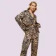 Aruelle Γυναικείο σετ πιτζάμας animal print 100% viscose πουκαμίσα με κουμπιά & παντελόνι με τσέπες Shani Dream with us 