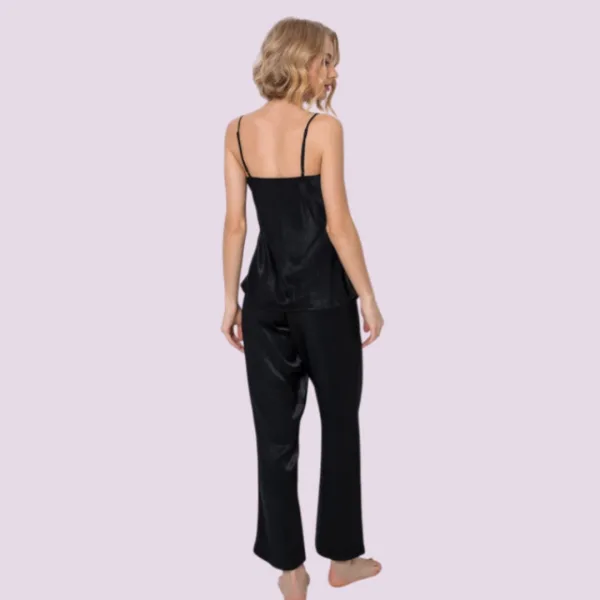 Aruelle Γυναικείο σετ πιτζάμας Viscose μαύρη πολυτελείας top & παντελόνι μακρύ Dominique Black Aruelle Γυναικείο σετ πιτζάμας Viscose μαύρη πολυτελείας top & παντελόνι μακρύ Dominique Black