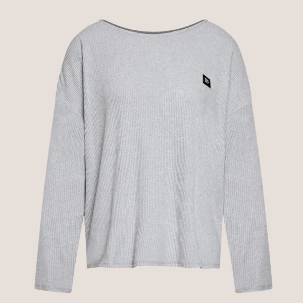 DKNY Γυναικεία χειμωνιάτικη Homewear Cozy Πιτζάμα Βαμβακερή Γκρί Ριπ YI2822501 DKNY Γυναικεία χειμωνιάτικη Homewear Cozy Πιτζάμα Βαμβακερή Γκρί Ριπ YI2822501