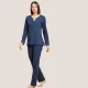 Jeannette Γυναικεία Χειμερινή Βαμβακερή Πιτζάμα Homewear με πατιλέτα ιδανική για μαιευτήριο μεγάλα μεγέθη Μπλέ 7730 Jeannette Γυναικεία Χειμερινή Βαμβακερή Πιτζάμα Homewear με πατιλέτα ιδανική για μαιευτήριο μεγάλα μεγέθη Μπλέ 7730