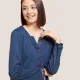 Jeannette Γυναικεία Χειμερινή Βαμβακερή Πιτζάμα Homewear με πατιλέτα ιδανική για μαιευτήριο μεγάλα μεγέθη Μπλέ 7730 Jeannette Γυναικεία Χειμερινή Βαμβακερή Πιτζάμα Homewear με πατιλέτα ιδανική για μαιευτήριο μεγάλα μεγέθη Μπλέ 7730