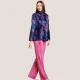 Jeannette Γυναικεία Χειμερινή Πιτζάμα Homewear με πατιλέτα fleece Μπλέ χρώμα και φούξια λεπτομέρειες 7742 Jeannette Γυναικεία Χειμερινή Πιτζάμα Homewear με πατιλέτα fleece Μπλέ χρώμα και φούξια λεπτομέρειες 7742